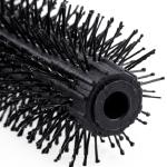 2 Pcs Hair Brush Comb Round Comb Twill with Wood Handle for Hair Drying Styling Curling (Black)