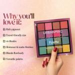 16 Color Matte Eye Shadow Palette 15 g  (Multishades)