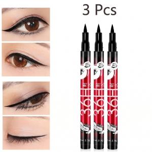 professional waterproof Long Lasting Black Bold Eye Liner (Pack of 3)