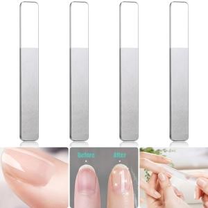 Glass Nail File Transparent Sanding Polishing Grinding Nails Filing Manicure Tool(Pack of 4).