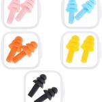 5 pair Earplugs for Sleeping, Noise Cancelling Sound Blocking Ear Plugs  Silicone