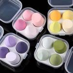 Sponge 4 Pcs in A Storage Box ,Makeup Cosmetic Puff Makeup Sponge (Multicolour)