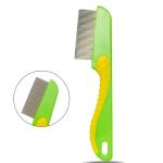 Flea Comb for Cat Dog, Stainless Steel Fine Tooth Flea Lice Tear Stain Remover Comb(2 Pcs).