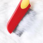 Flea Comb for Cat Dog, Stainless Steel Fine Tooth Flea Lice Tear Stain Remover Comb(2 Pcs).