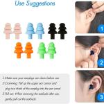 5 pair Earplugs for Sleeping, Noise Cancelling Sound Blocking Ear Plugs  Silicone