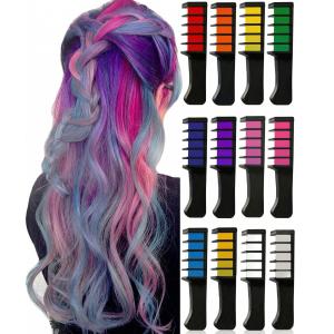 Hair Color Comb-Non Toxic Washable Hair Color Comb for Party Cosplay DIY (12Colors)