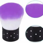 Nail Art Soft Nail Cleaner Brush Mini Stainless Steel Handle Remove Dust Small (Multicolor) 1pcs.