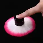 Nail Art Soft Nail Cleaner Brush Mini Stainless Steel Handle Remove Dust Small (Multicolor) 1pcs.