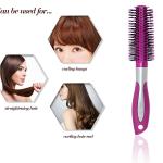 2 Pcs Professional Round Hair Brush With Rubber Grip Handle For Men & Women