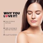 Professional Waterproof Long Lasting High Coverage Matte Finish HD Foundation Cream (Pack of 1)