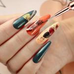 5pcs Set Extra Fine Line Liner Slim Brush Line Nail Brush Nail Art Pen (Black).