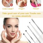 6 Pcs Ear Wax Cleaner, Ear Pick Earwax Removal Kit, Ear Cleansing Tool Set..(Multicolor).