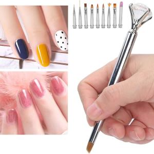 Nail Art Pen Brush Set (10 pieces)silver