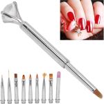 Nail Art Pen Brush Set (10 pieces)silver