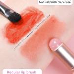 Silicone Lip Brush with Cover Lipstick Makeup Brushes Women (Pack of 1).Glitter Pink