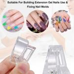 Nail Clips for Polygel, Nail Extension Gel Quick Building Nail Tips Clip(Pack of 10).