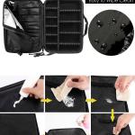 Professional 16 in 2 layer Makeup Case Organizer Bag for Women Travel Cosmetic Kit Storage