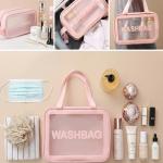 Makeup Bag for Home & Travel, Toiletry Bag  (Set of 3 Light Pink)