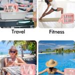 Makeup Bag for Home & Travel, Toiletry Bag  (Set of 3 Light Pink)