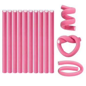 10 Pieces Heatless Curls, Flexible Hair Rollers, Flexible Curling Rods, (Pack of 1).multicolor