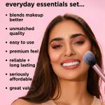 Professional Makeup Brush Set, Everyday Essentials Real Techniques Blush, Foundation.