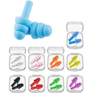 5 pair Earplugs for Sleeping, Noise Cancelling Sound Blocking Ear Plugs  Silicone
