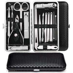 16 in 1 | Professional Manicure Kit for Men & Women Stainless Steel nail Clippers Tools (Pack of 1) Multicolor