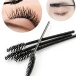 50 Pcs Disposable Eyelash Brushes Mascara Brushes Eye Lash Eyebrow (Black).