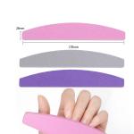 3 Pcs Nail Soft Buffer Nail File Sponge (Multicolor)