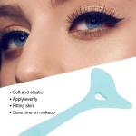 Silicone Eyeliner Aid, Makeup Eyeliner Eyelash Tool (Pack of 1)Light Blue