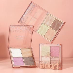 4 Shade Highlighter and Blusher Palette (Pack of 1)