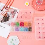 Nail Tip Box False Empty Nails Tips Organizer Storage, 10 Number Spaces Storage Case Container Nails Box
