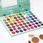 Ocean Beauty  63 Color Pressed Pigment Eyeshadow Palette ( Glitter, Shimmer, Matte,  Metalic ) 1 Pcs