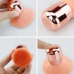 Nail Art Dust Brush Gold, Nail Duster Brush for Nail Art, Multipurpose Makeup Tool, Selon, Home Use( 1 Pcs).