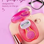 Bikini Saving Razor for Ladies Portable Shaving Kit with 3 Blades, Pink and Blue (Pack of 1).