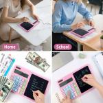 Desktop Big Calculator Writing Pad, 12-Digit Electronic with LCD Writing Tablet & Stylus Pen, Notepad Drawing Board..