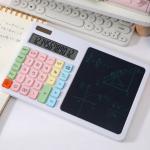 Desktop Big Calculator Writing Pad, 12-Digit Electronic with LCD Writing Tablet & Stylus Pen, Notepad Drawing Board..