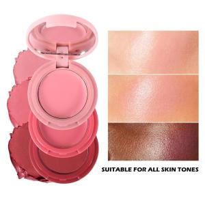 3in1 lip and cheek tint cream blush Pink, Peach, Red color.( Pack of 1).