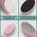 4 In 1 Foot Pedicure Brush, Pumice Foot Tool Stone, Scrubber & File For Soft Care(Pack of 1).