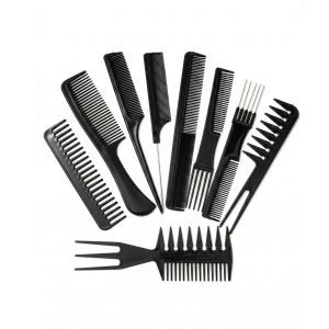 Stylish Women Black Plastic Hair Combs Set (10 Piece).