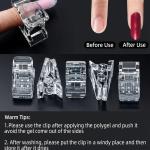 Clips for Poly gel, Nail Extension Gel Quick Building Nail Tips Clip (pack of 10).