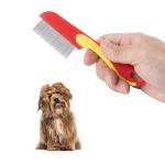 Flea Comb for Cat Dog, Stainless Steel Fine Tooth Flea Lice Tear Stain Remover Comb(2 Pcs).