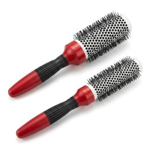 Boar Bristles Round Hair Brush (Pack of 2).