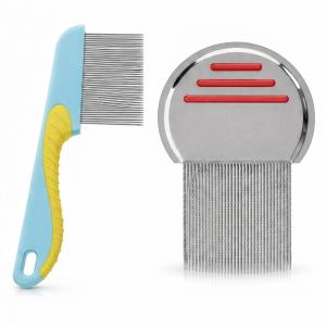 2pc Lice Comb - Stainless Steel lice Comb and Flea Lice Comb For Cat, Dog Treatment.