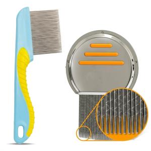 2pc Lice Comb - Stainless Steel lice Comb and Flea Lice Comb For Cat, Dog Treatment.