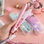 Mini Electronic Hair Crimper and Curler - Ceramic Design Styling Tool(Multicolor) Pack o f 1.