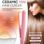 Mini Electronic Hair Crimper and Curler - Ceramic Design Styling Tool(Multicolor) Pack o f 1.