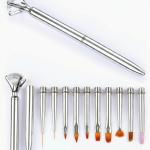 Nail Art Pen Brush Set (10 pieces) silver