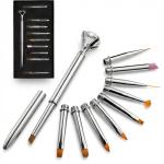Nail Art Pen Brush Set (10 pieces) silver