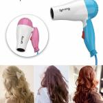 Professional Mini Hair Dryer, 1000 Watts, Multicolor( Pack of 1).